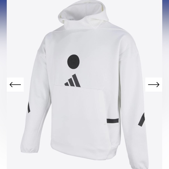 2024/25 Leicester City adidas Z.N.E White Hoody (Large - New) - Picture 2 of 3